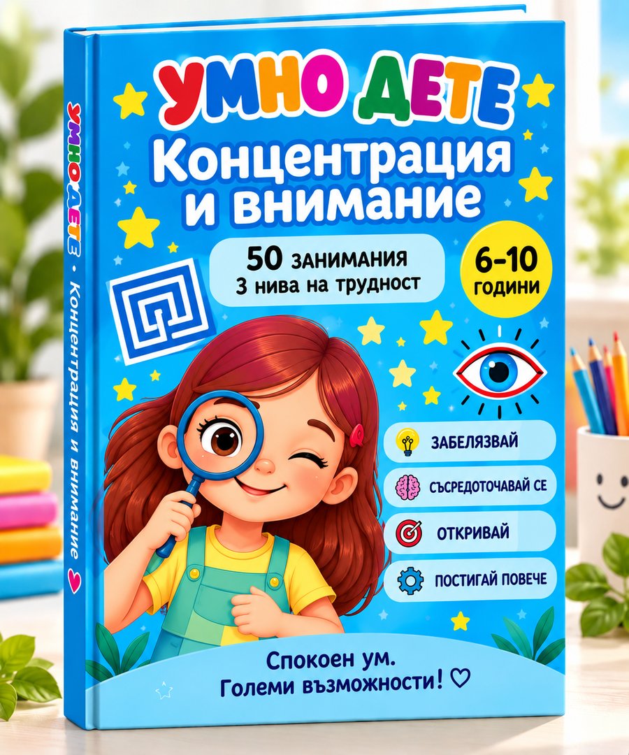 Корица на книжката „Концентрация и внимание“