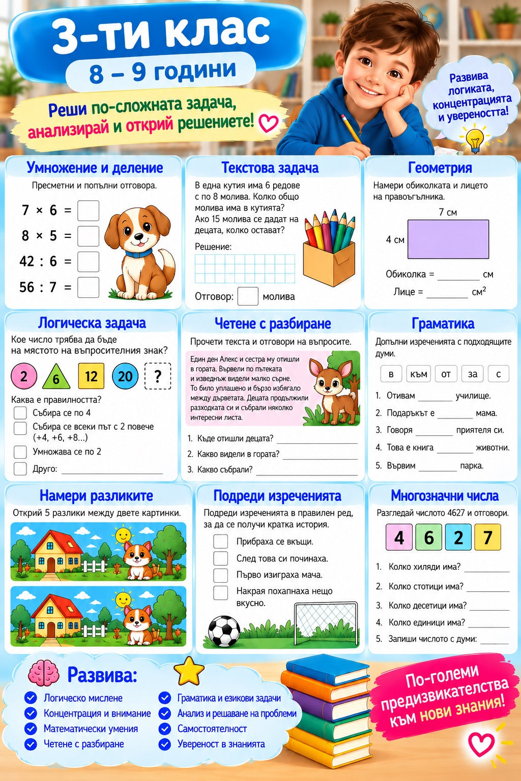 Примерни задачи за 3-ти клас